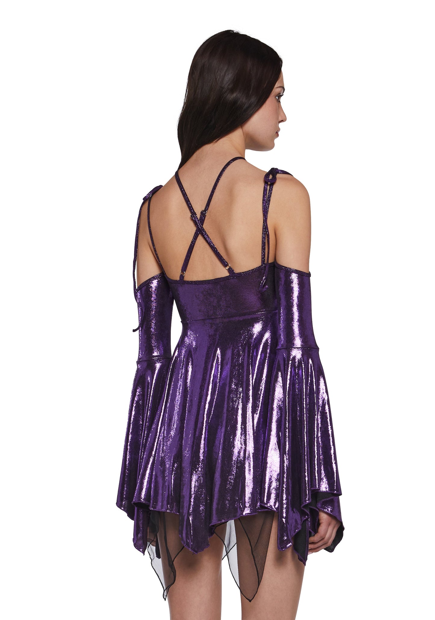 Lightening In A Bottle Mini Dress- Purple- Size XXS