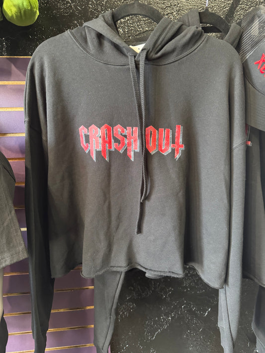 EXCLUSIVE -Crash Out Crop Top Hoodie