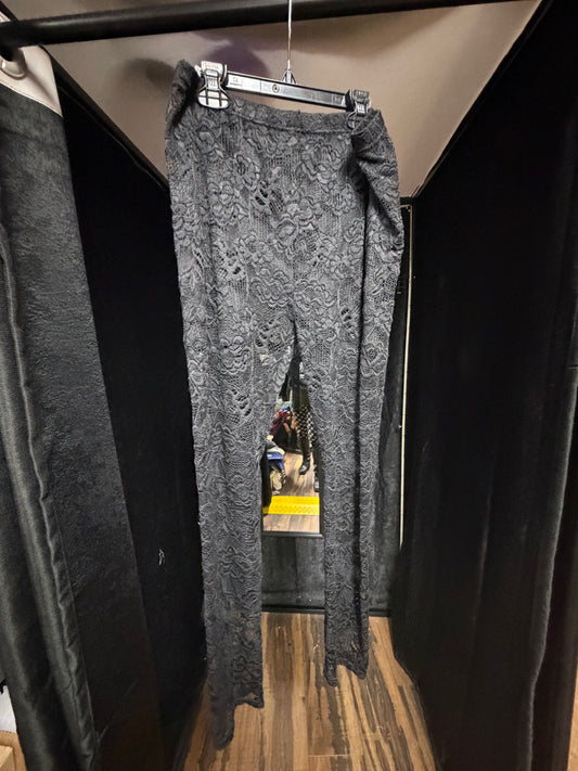 Sheer Lace Pants -Built-in Shorts- L/XL