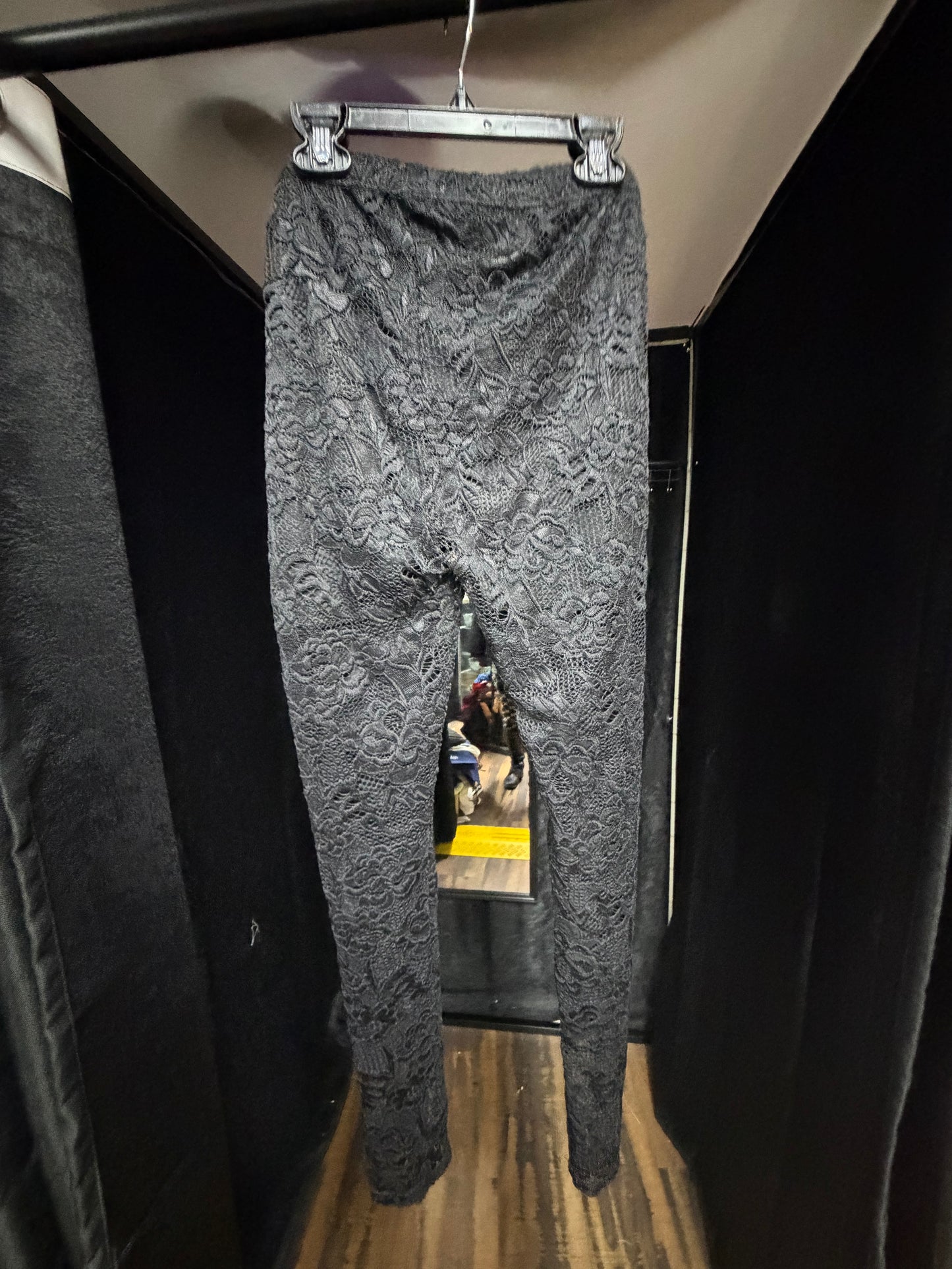 Sheer Lace Pants -Built-in Shorts- L/XL