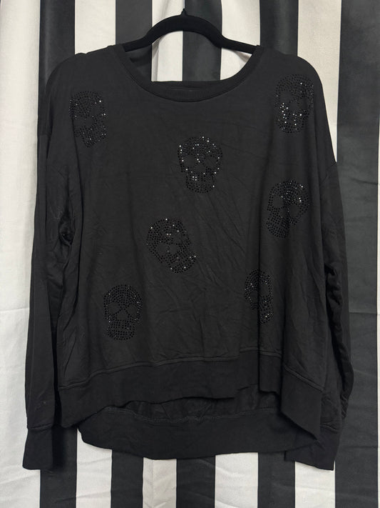 Cynthia Rowley- Sparkly Skull Sweater- L