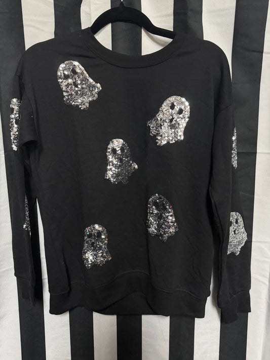 Philosophy -Sequin Ghost Sweater- Small