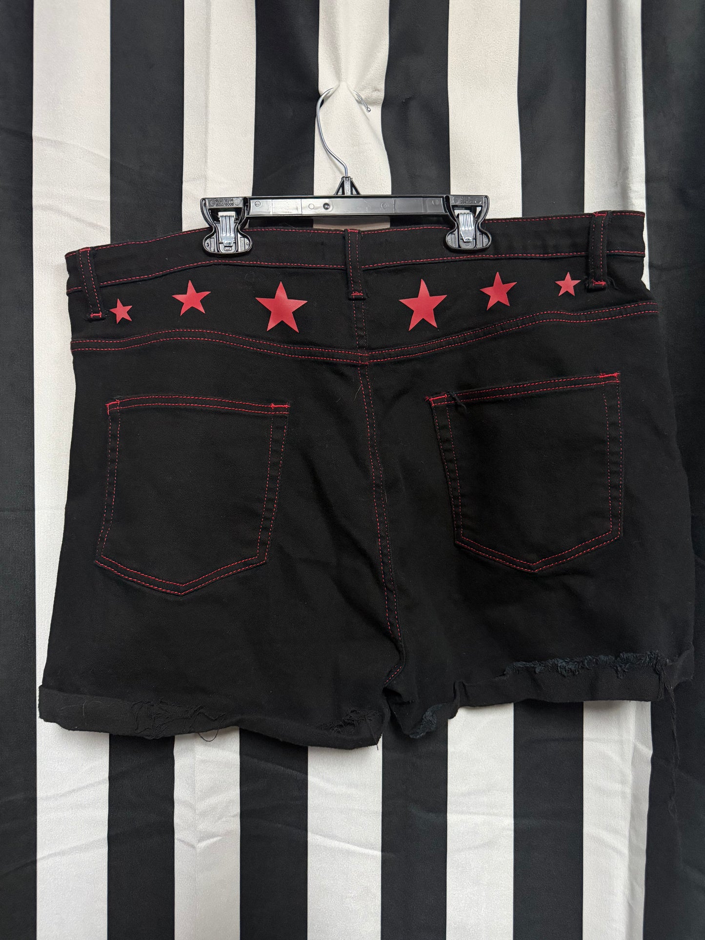 Aphrodite Black/Red Stars Shorts- Size 24