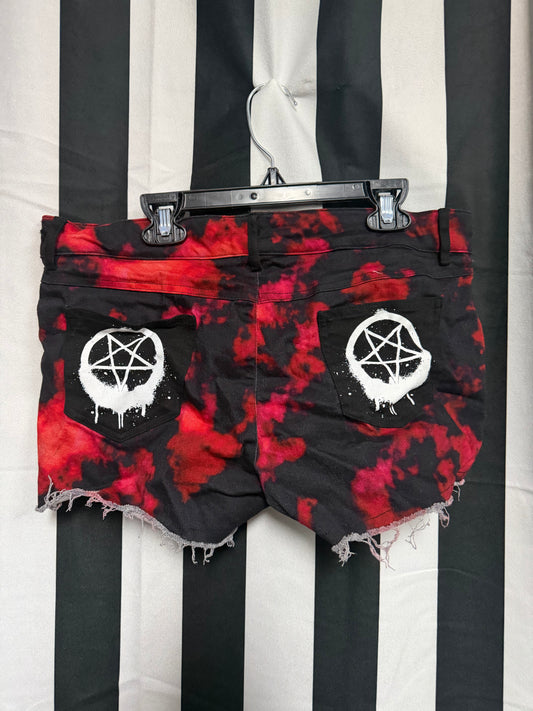 Too Fast Pentagram Shorts- XL