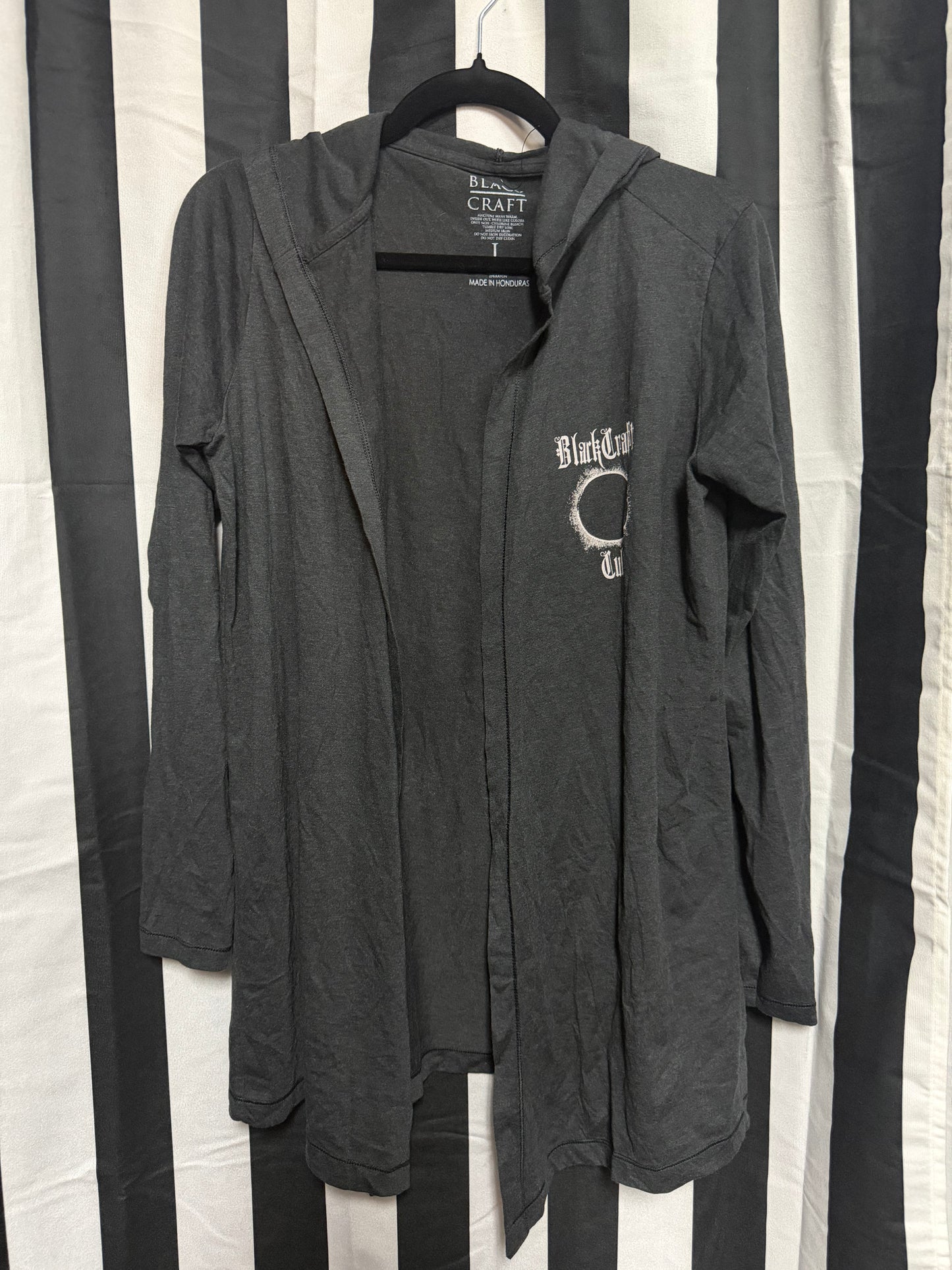 Blackcraft Cult Longline Open-Front Hooded Cardigan- Large