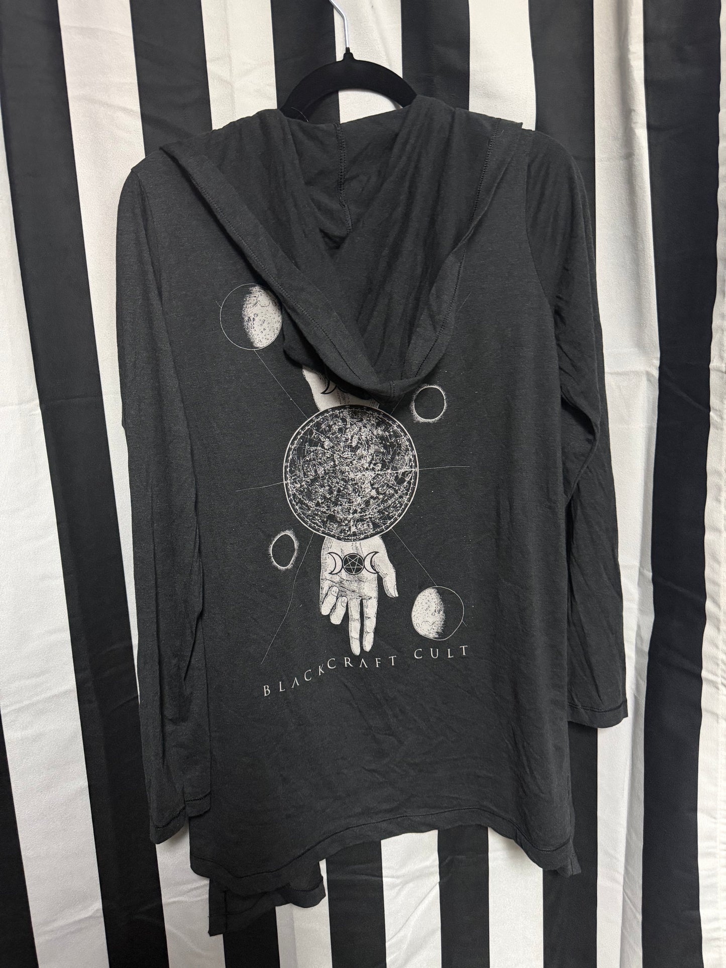 Blackcraft Cult Longline Open-Front Hooded Cardigan- Large