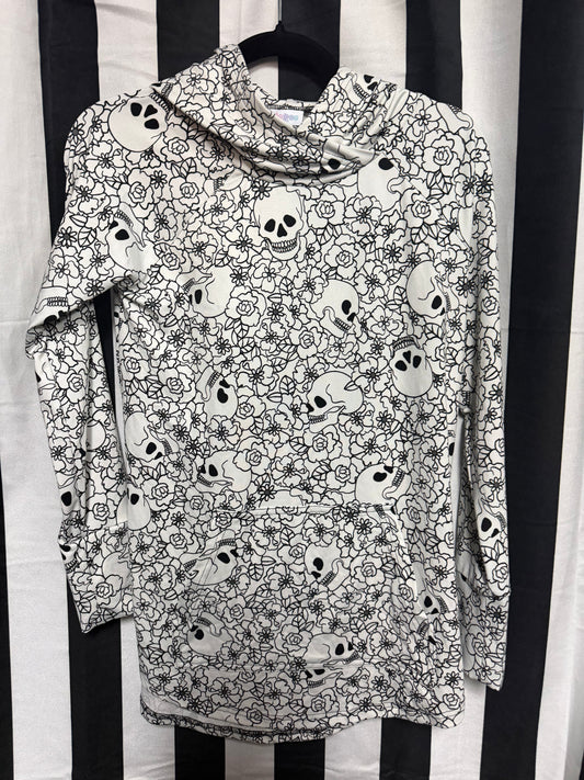 Lularoe Amber- White Skull -Small