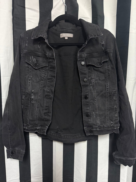 Just USA Black Denim Jacket- M