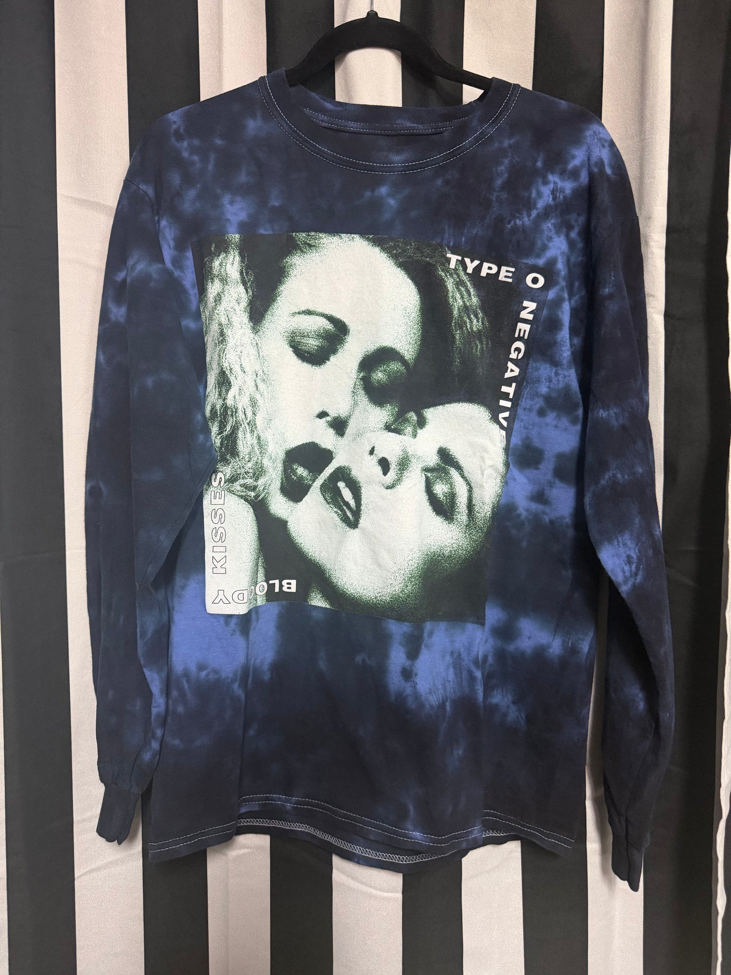 Type O Negative Long Sleeve Tie Dye Bloody Kisses- Size M
