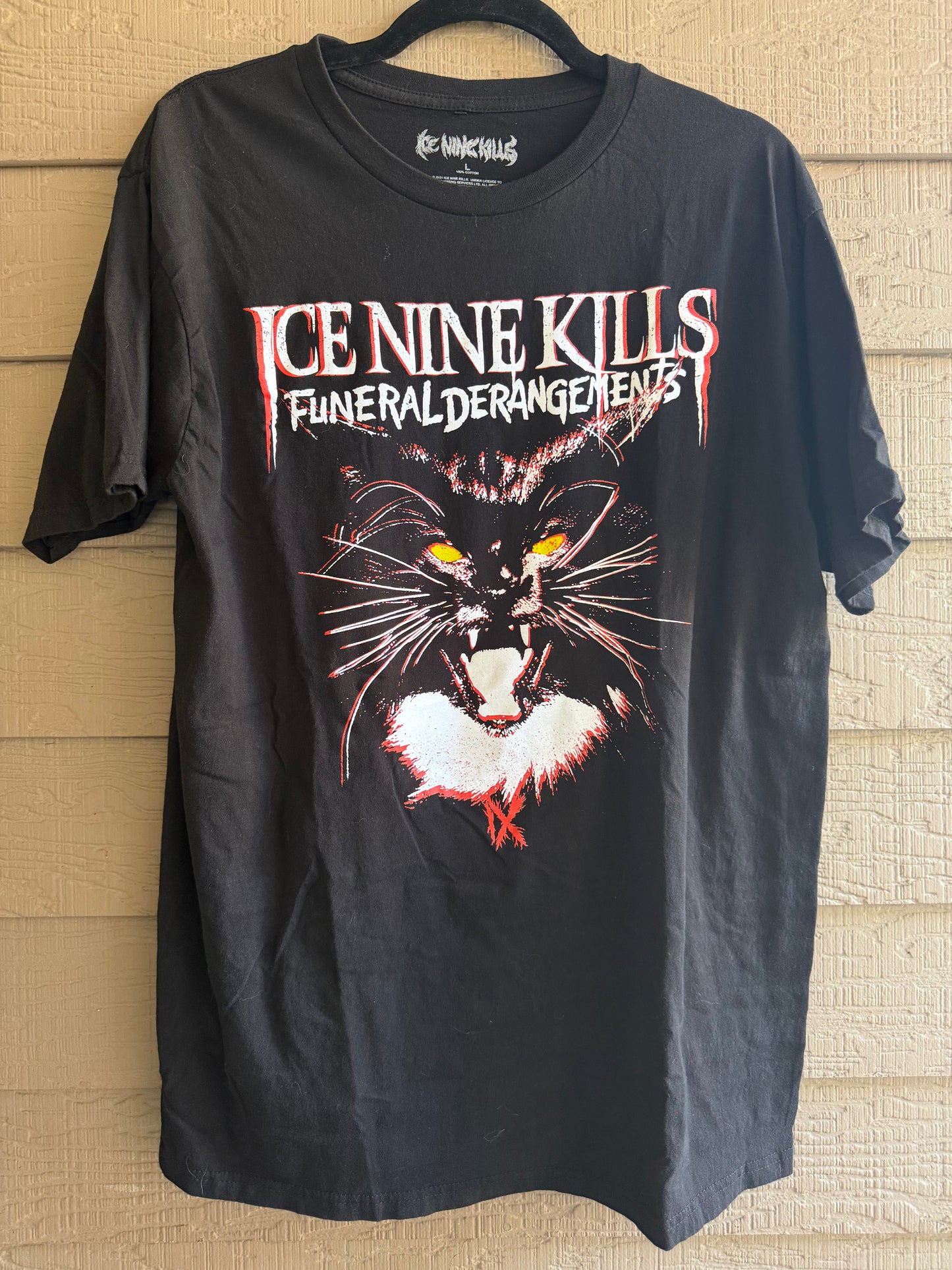 Ice Nine Kills- Funeral Derangements Cat Tee- Large
