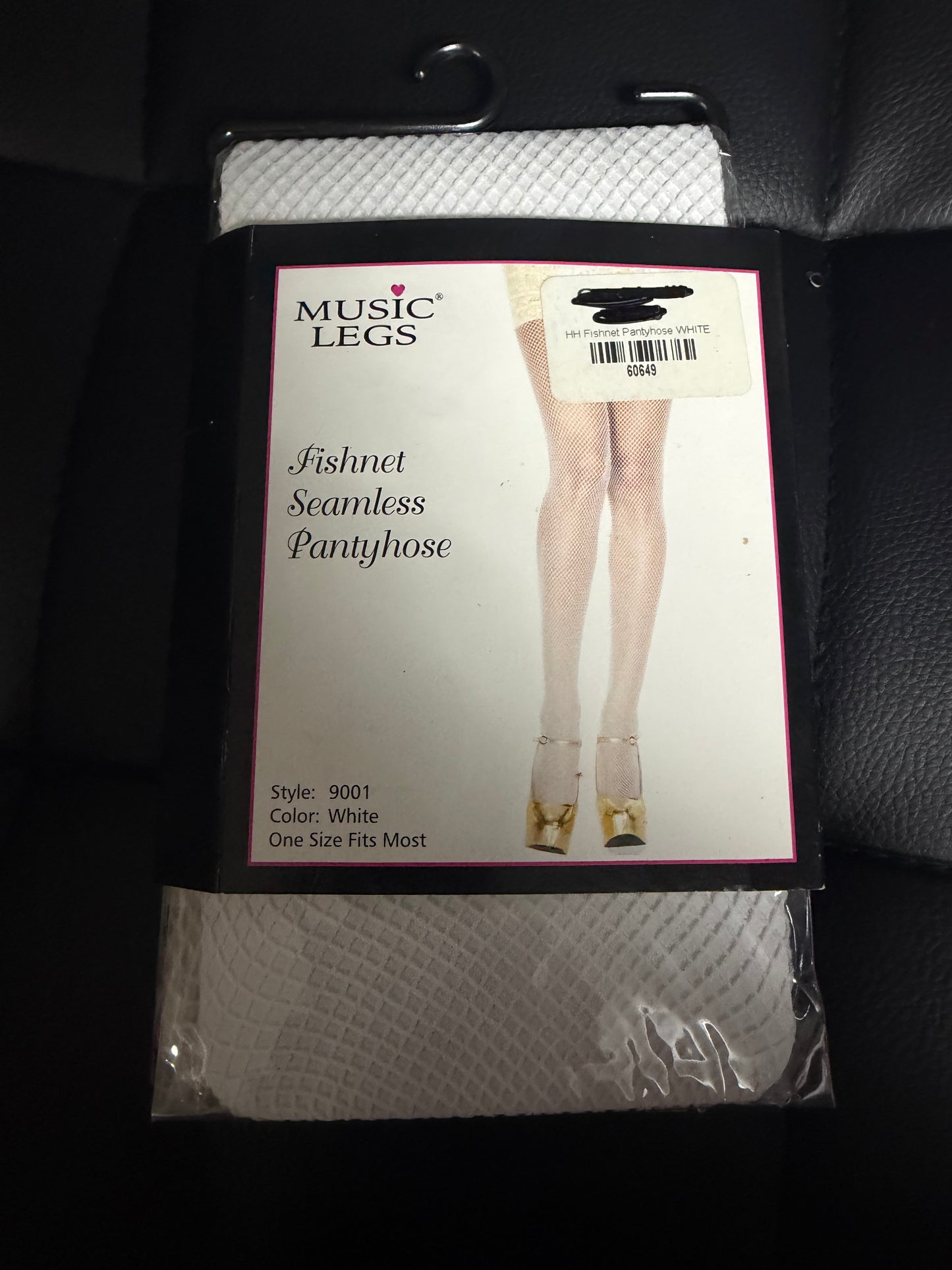 Music Legs - Fishnet Seamless Pantyhose- White