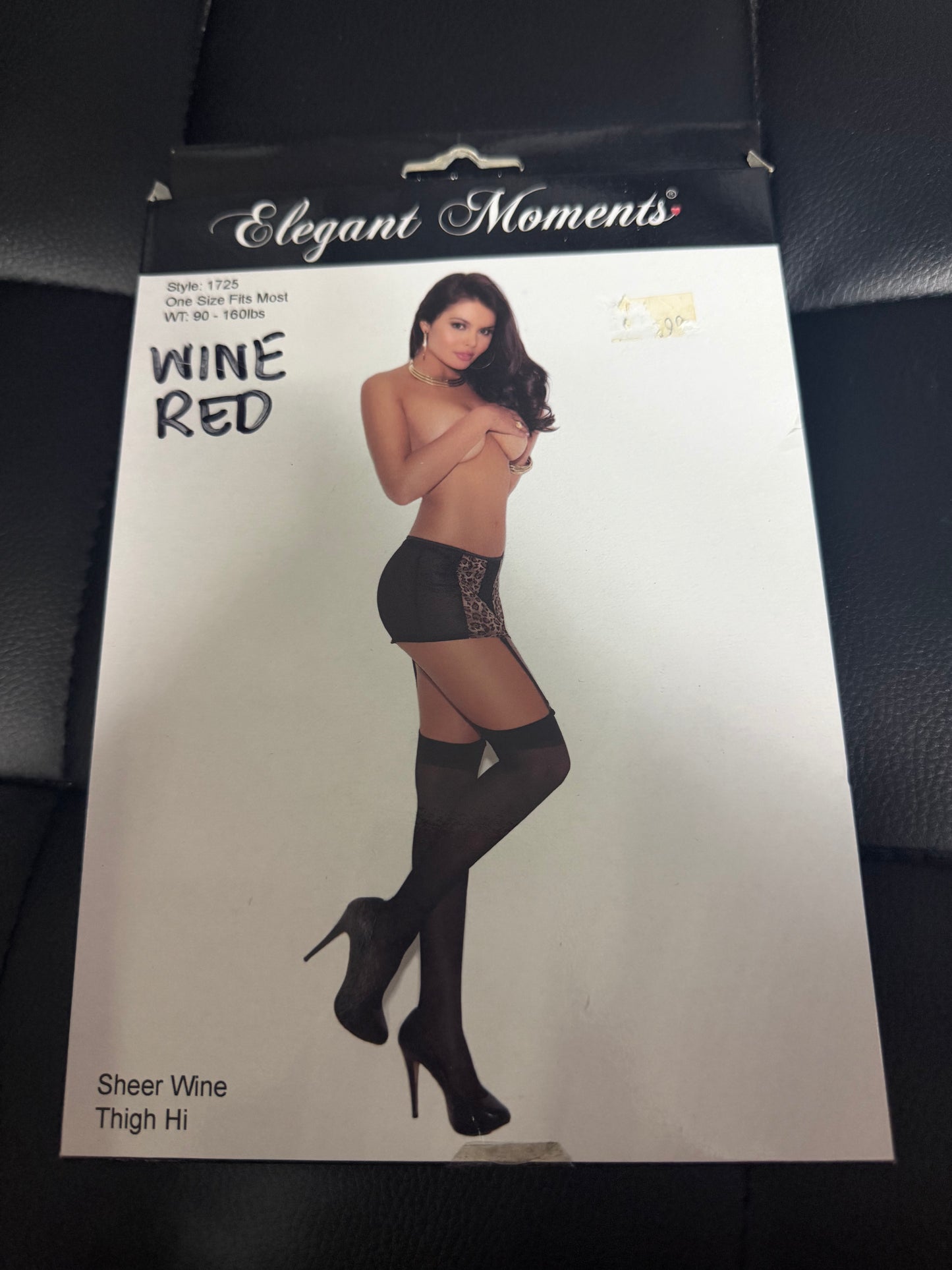 Elegant Moments- Sheer Wine Thigh Hi- Wine Red