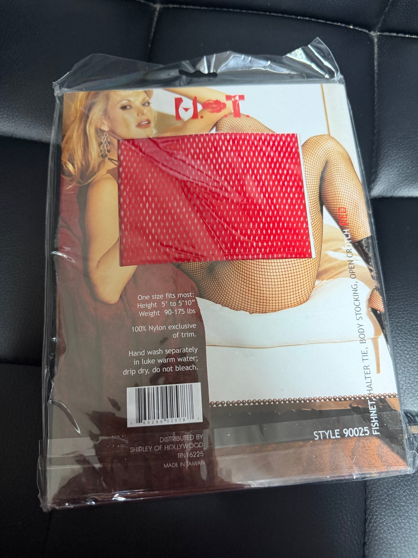 HOT- Red- Halter Tie Bodystocking- Open Front