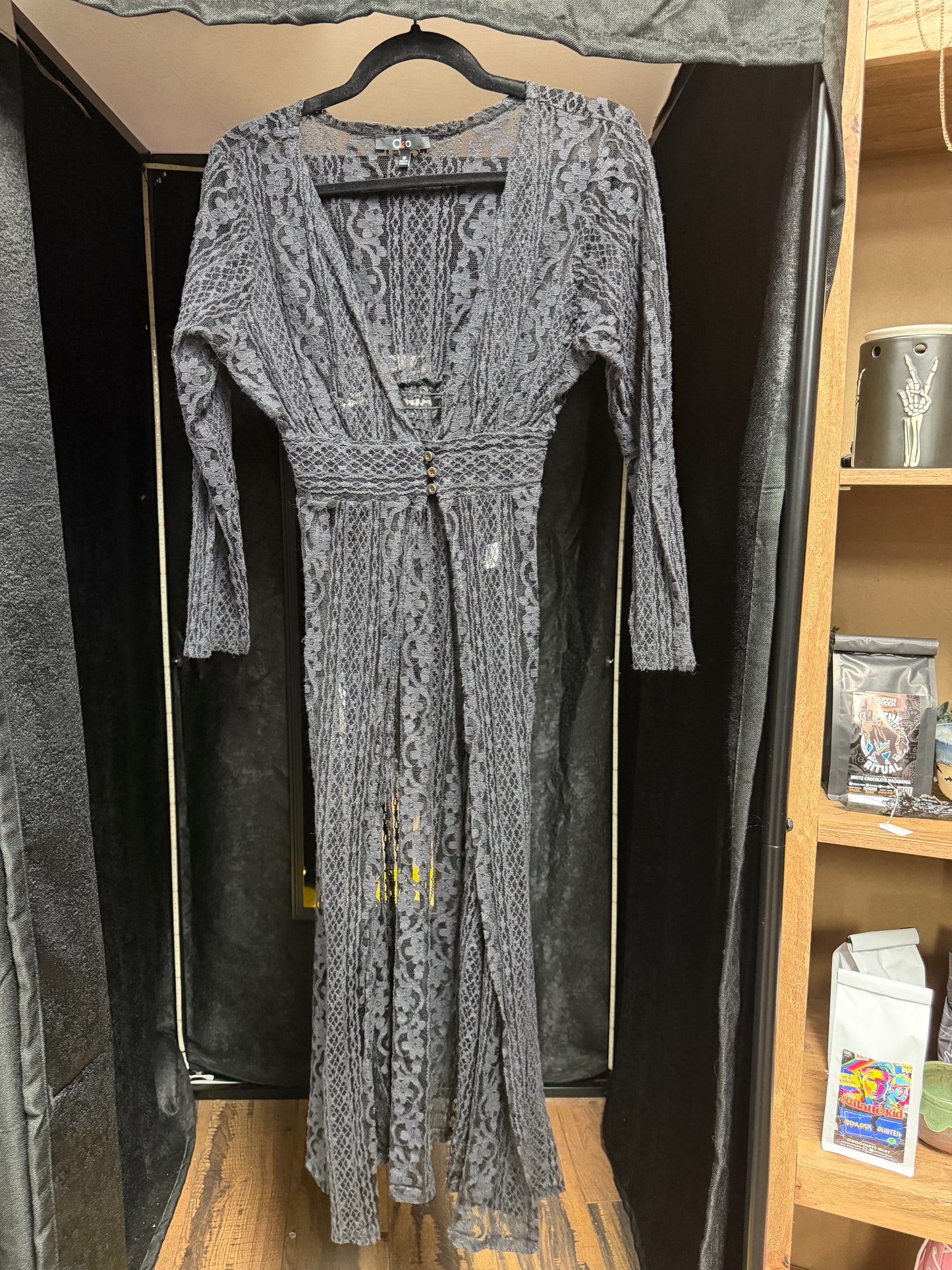 Cleo-Sheer Lace Witchy Layering Dress- Size Med