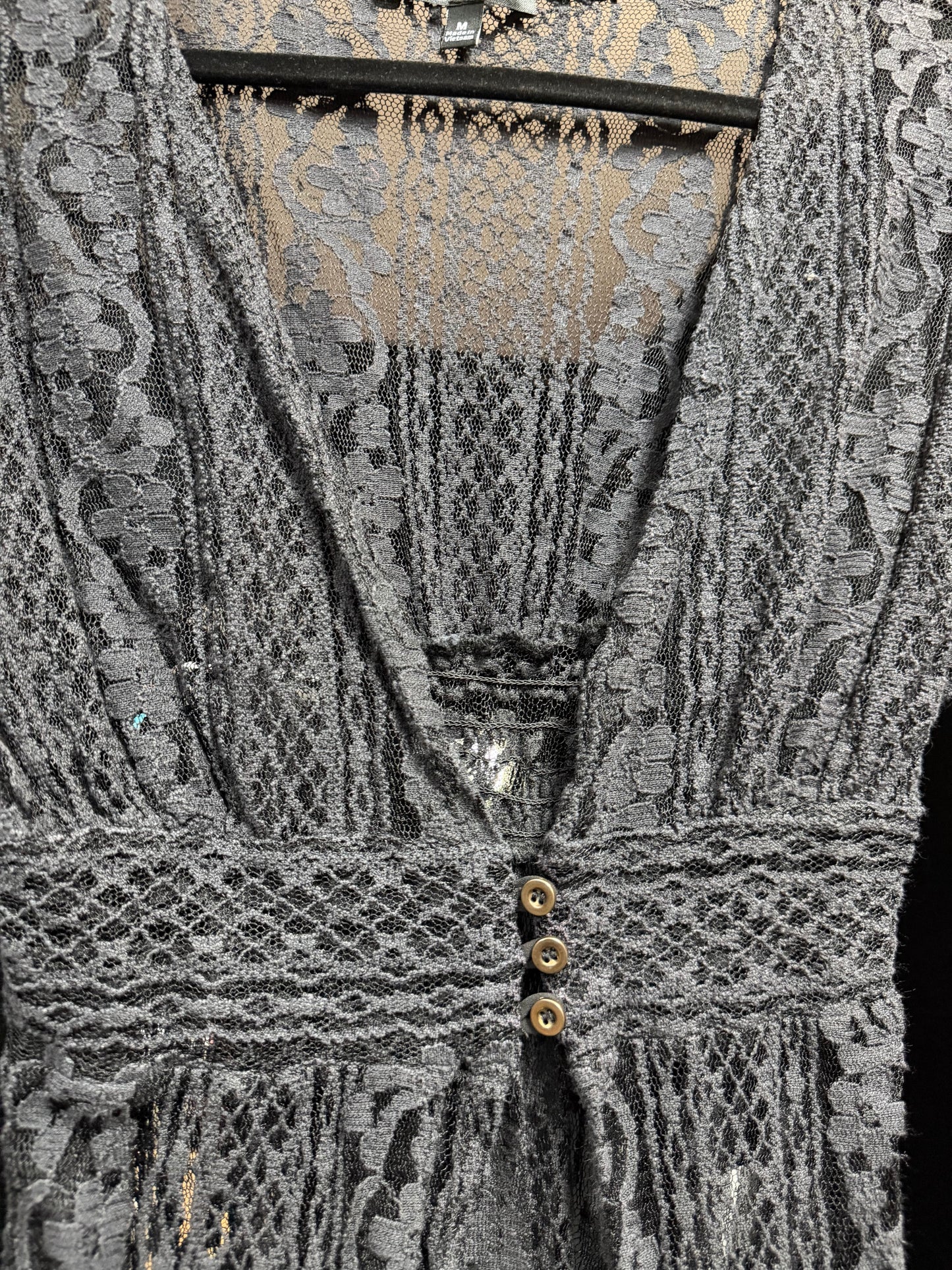 Cleo-Sheer Lace Witchy Layering Dress- Size Med