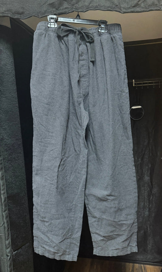Cozy Goth Check Lounge Pants – Soft Wide Leg / Comfy Fit- Size XL