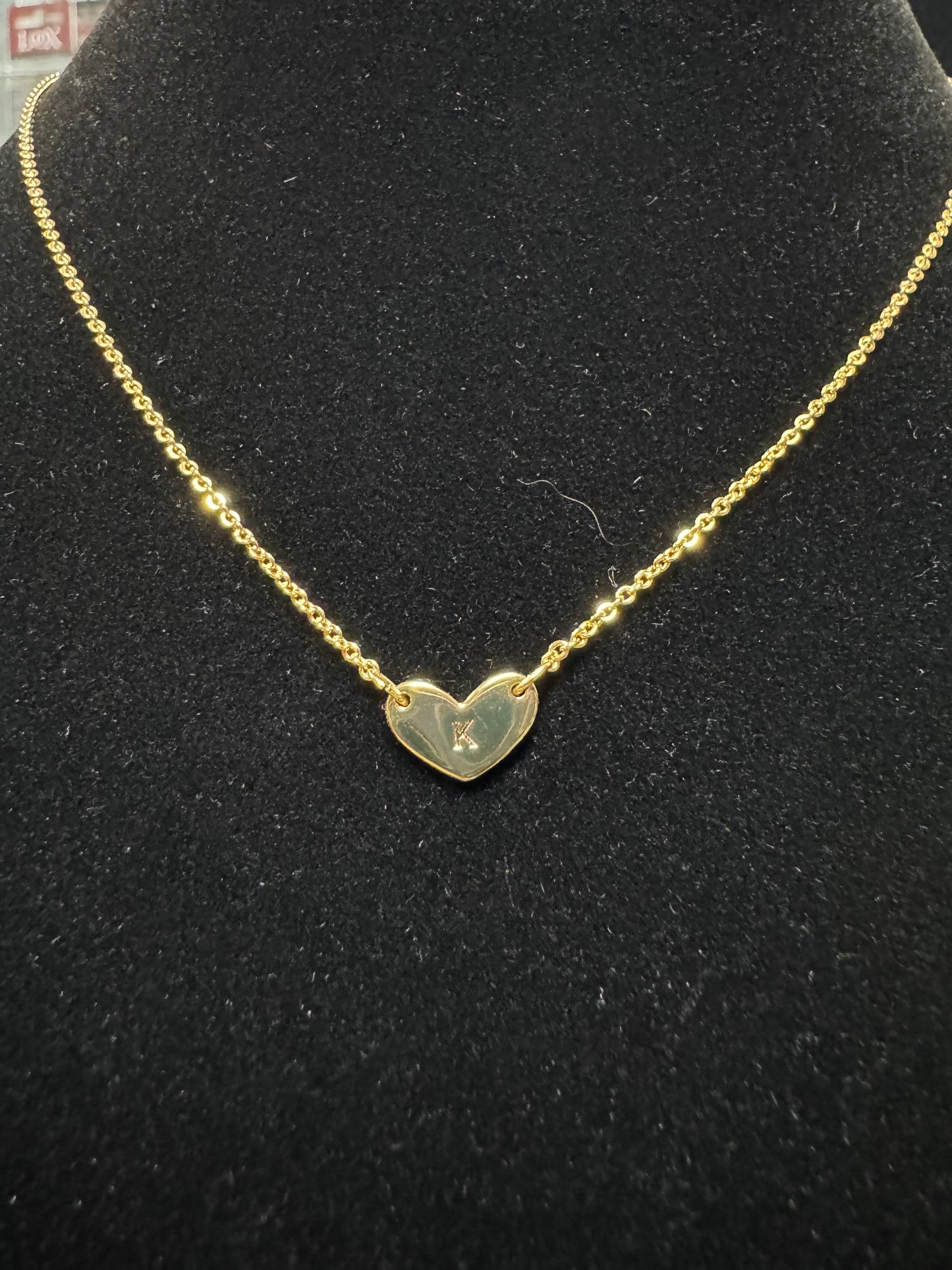 Dainty Initial Heart Necklace