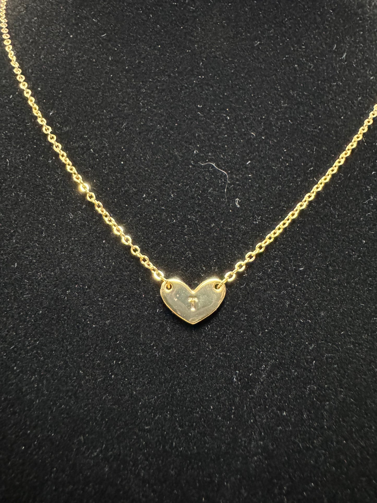 Dainty Initial Heart Necklace