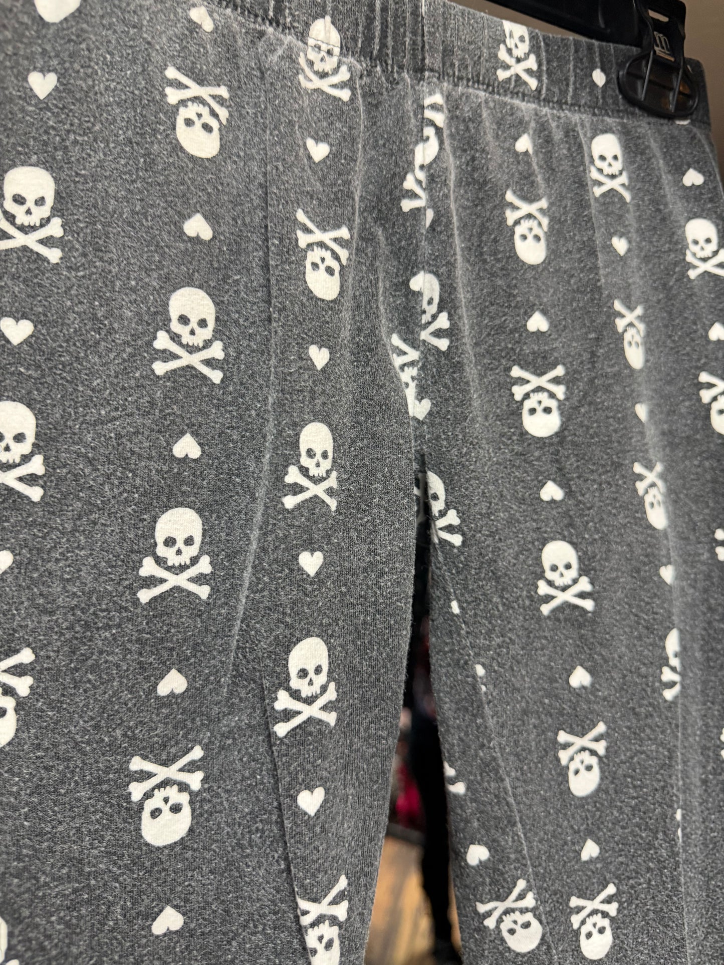 Skull & Crossbones Goth Leggings – Soft Stretch Lounge Pants- Size XS