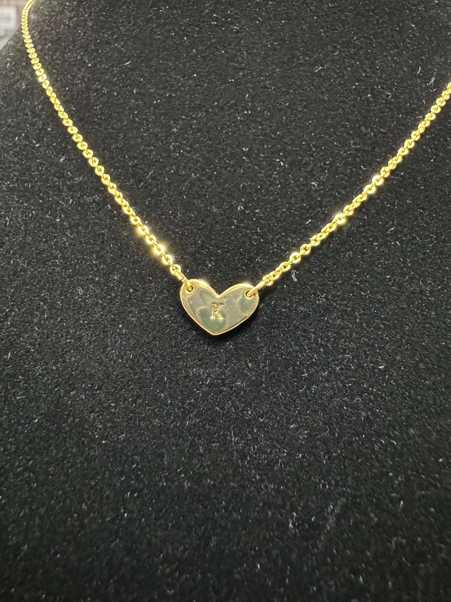Dainty Initial Heart Necklace