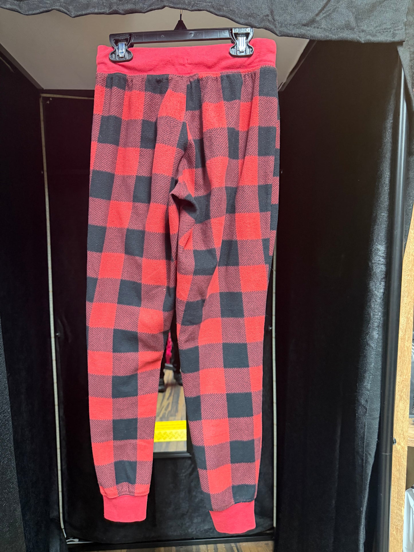 Aéropostale Red & Black Buffalo Plaid Joggers – Cozy Grunge Lounge Pants- Size Small
