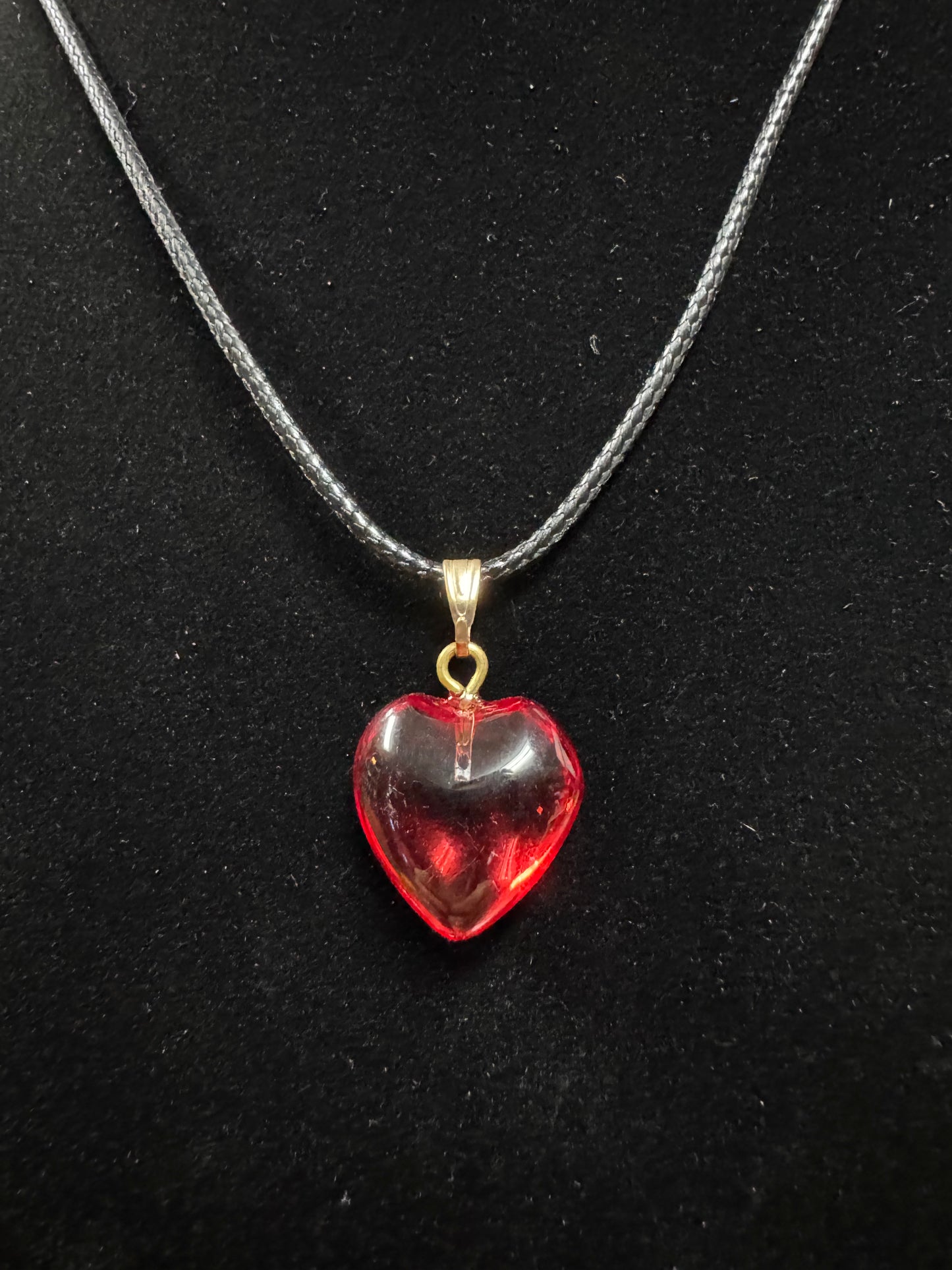 Lightweight Red Heart Necklace