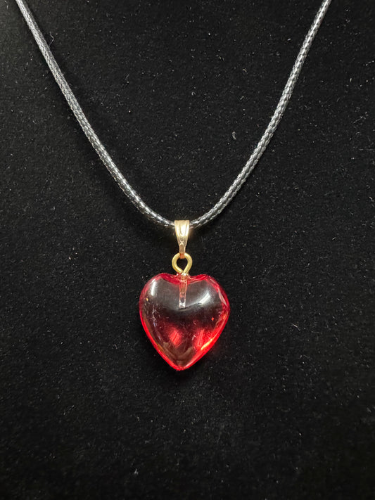 Lightweight Red Heart Necklace