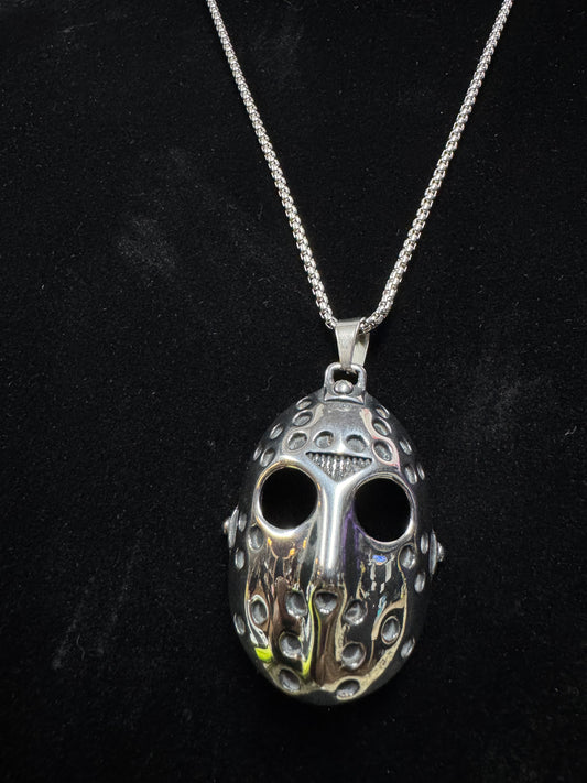 Jason Mask Silver Necklace
