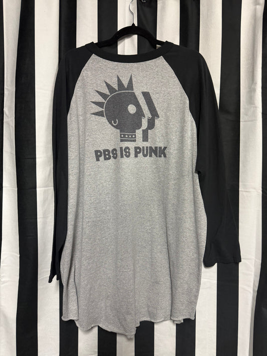PBS Is Punk Raglan Shirt- Size 3x
