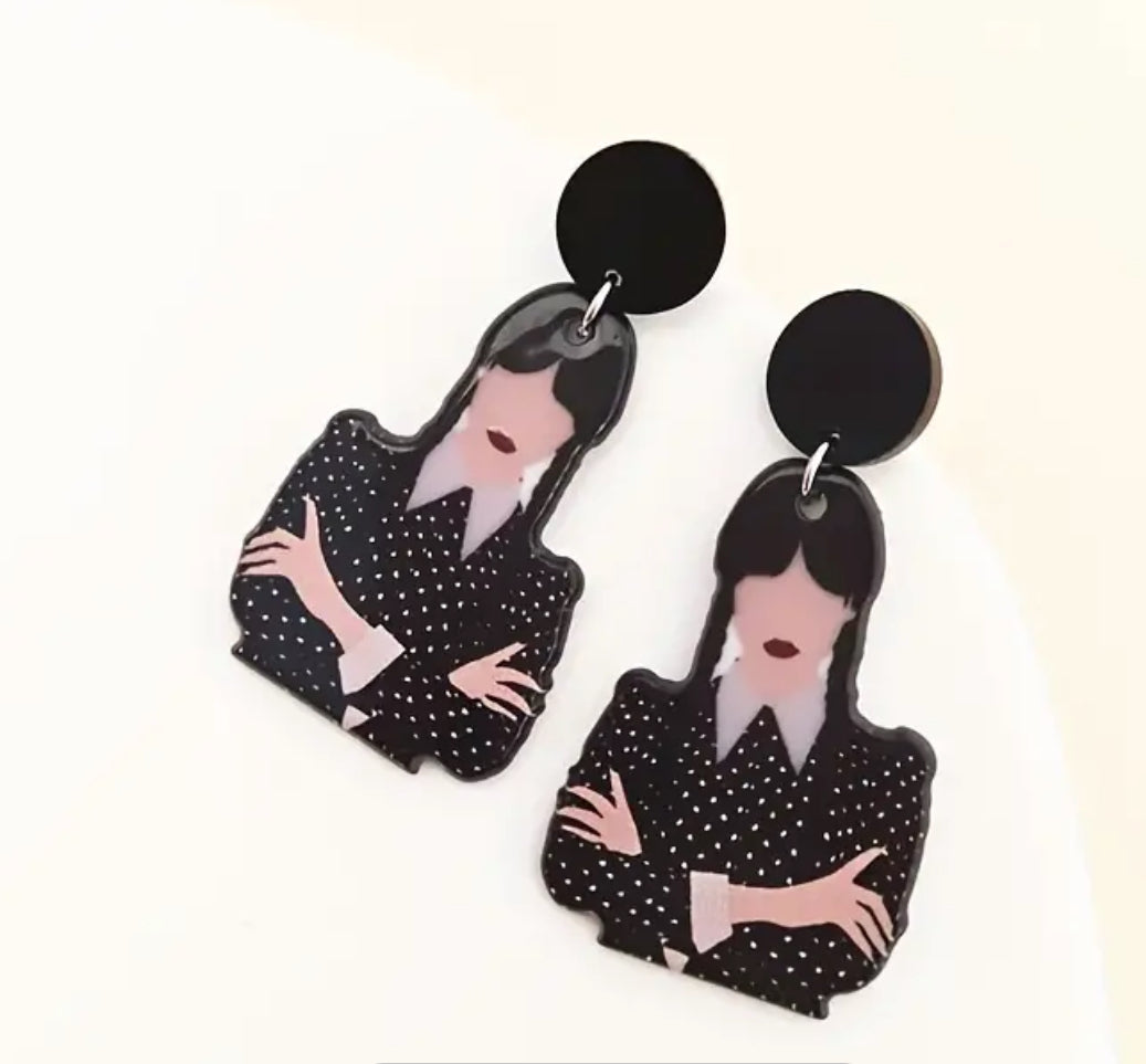 Wednesday Addams Crossed Arms Earrings