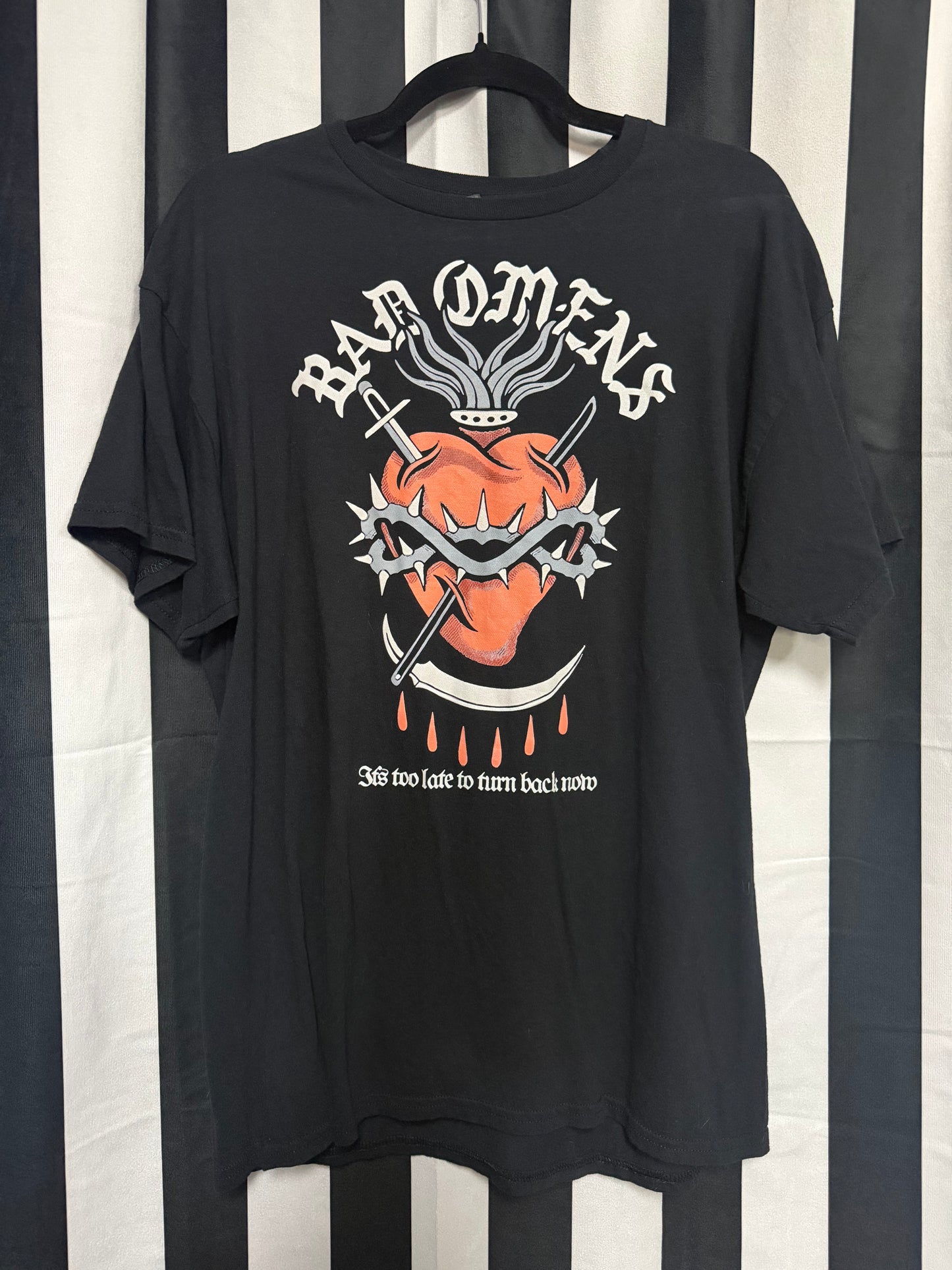 Bad Omens "It's too late to turn back now" Shirt- Size Large