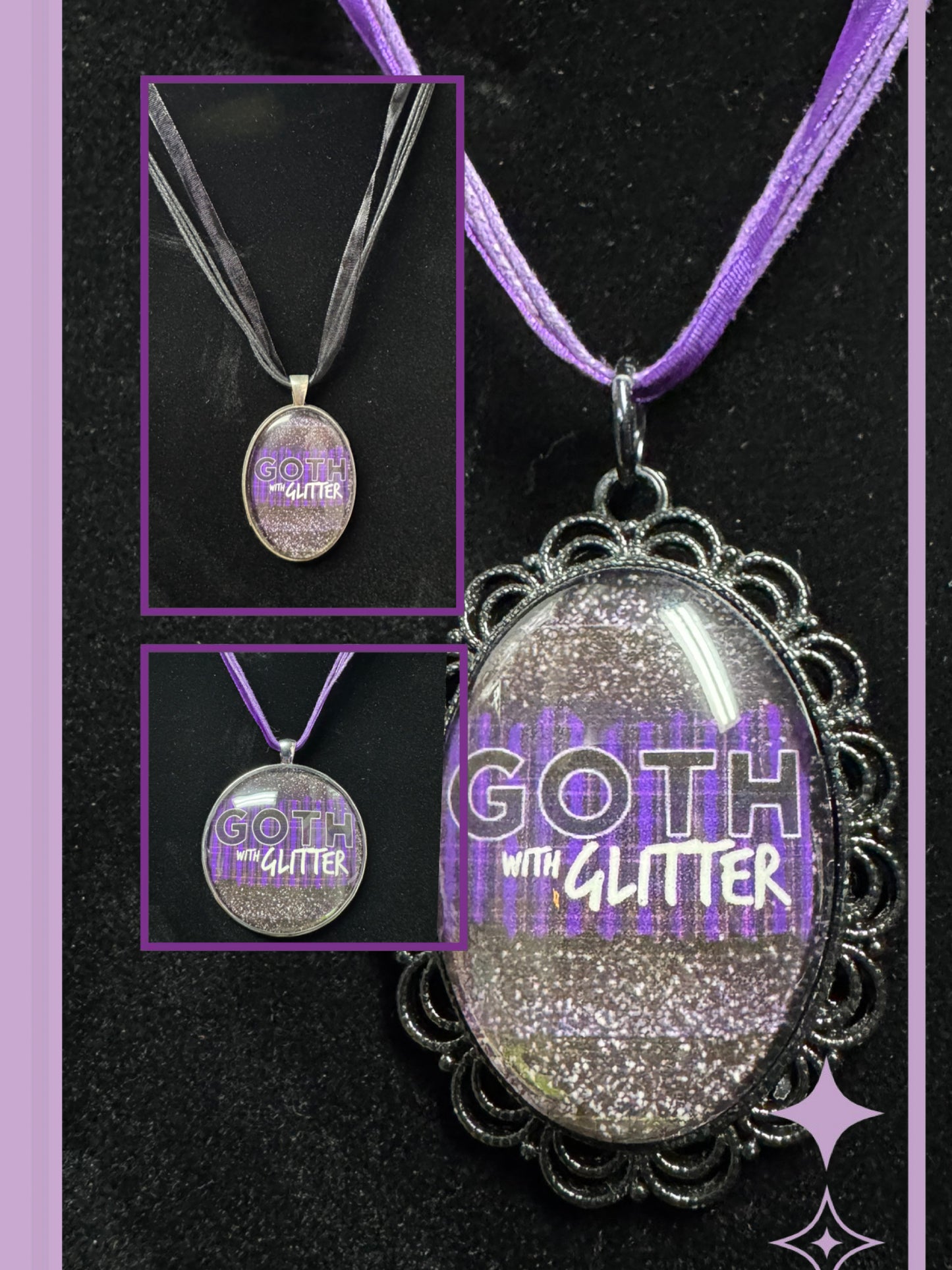 Goth With Glitter Swag Necklaces