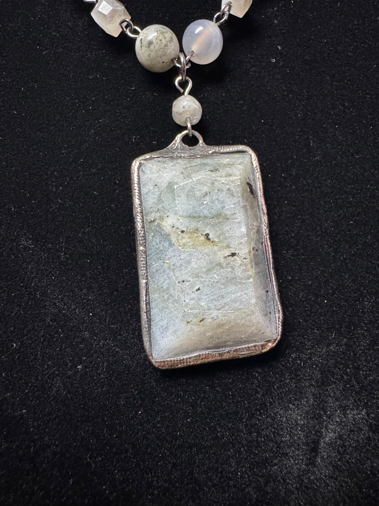2 Layer Labradorite Stone Necklace