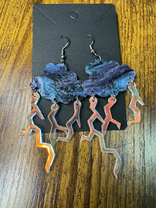 Cloud & Lightning Earrings