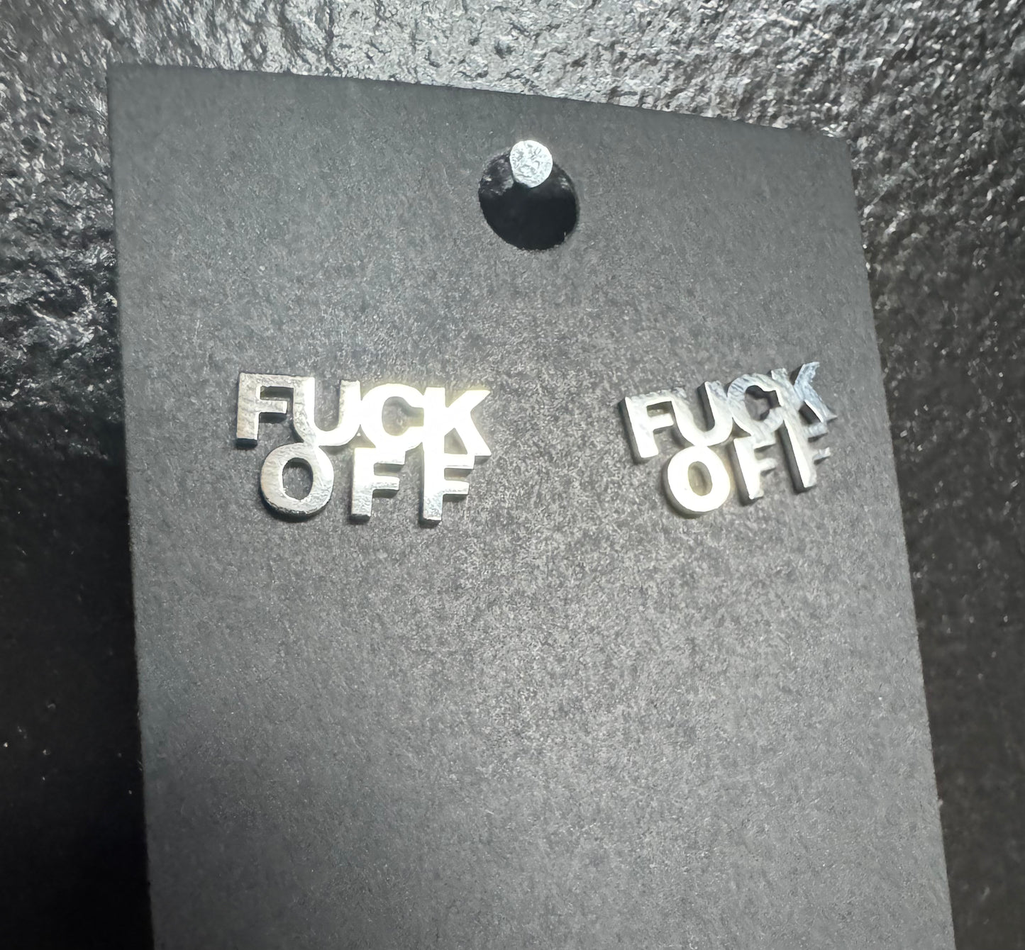Fuck Off Stud Earrings