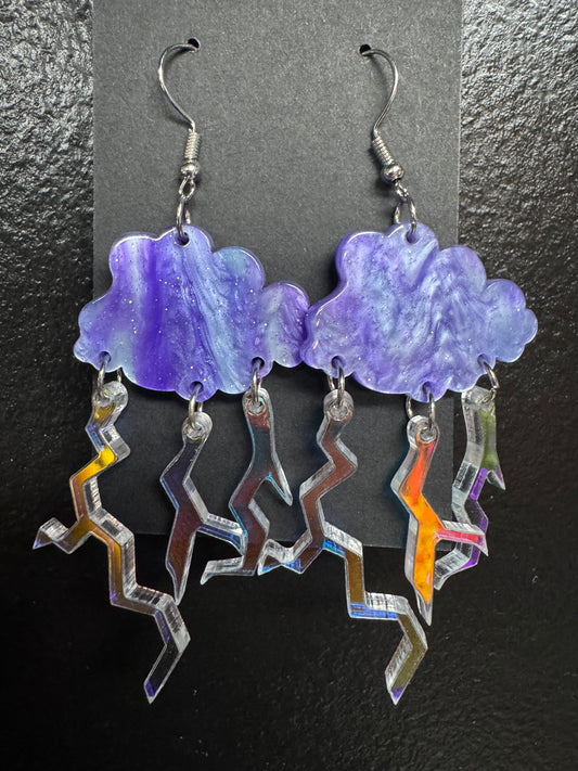 Purple Cloud Earrings