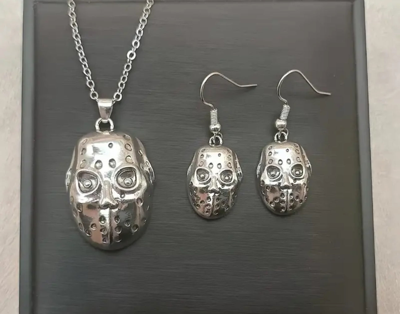 Jason Vorhees Necklace and Earring Set