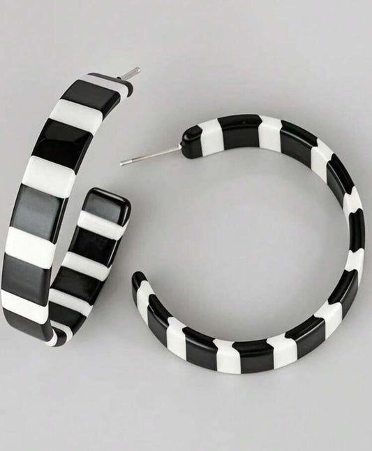 Black & White Tim Burton 'esk' Hoops