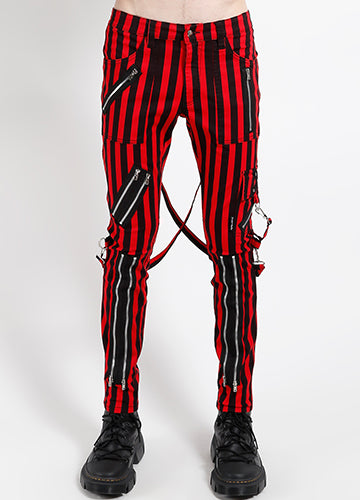 TRIPP- CLASSIC STRAP PANT MED RED STRIPE