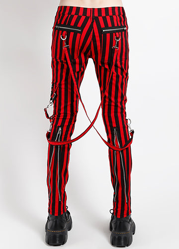 TRIPP- CLASSIC STRAP PANT MED RED STRIPE