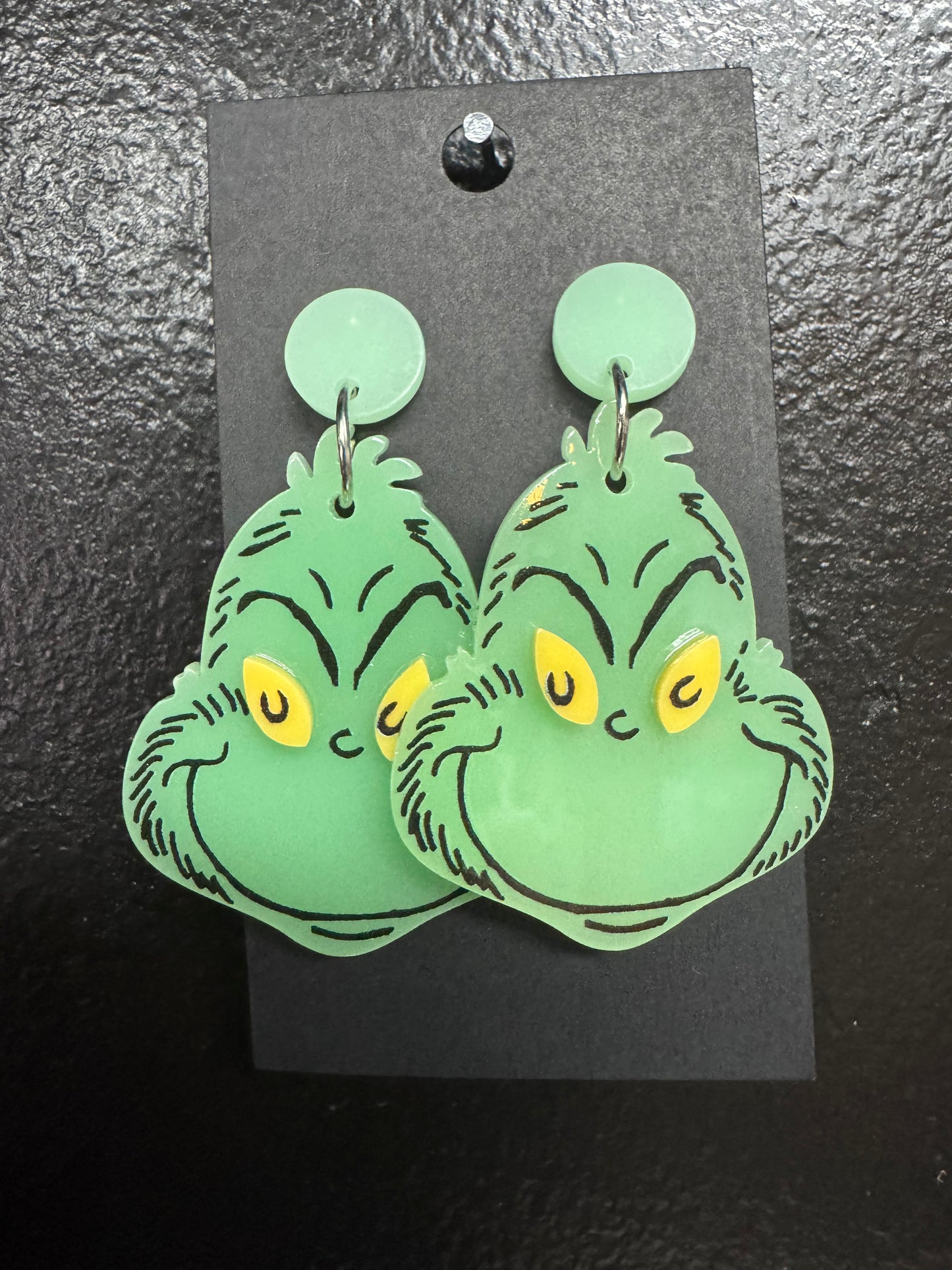 Grinch Earrings (Glow in the Dark)