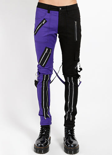 TRIPP-SPLIT LEG BONDAGE PANT PUR/BLK