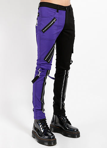 TRIPP-SPLIT LEG BONDAGE PANT PUR/BLK