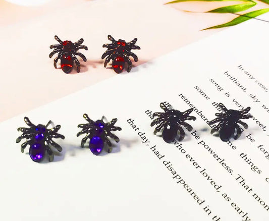 Cubic Zirconia Spider Studs