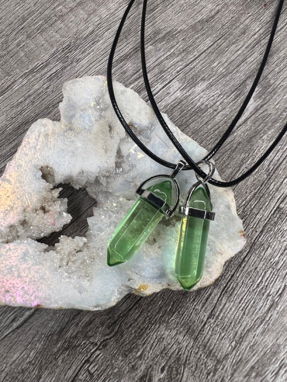 Light Green Crystal Natural Stone Necklace