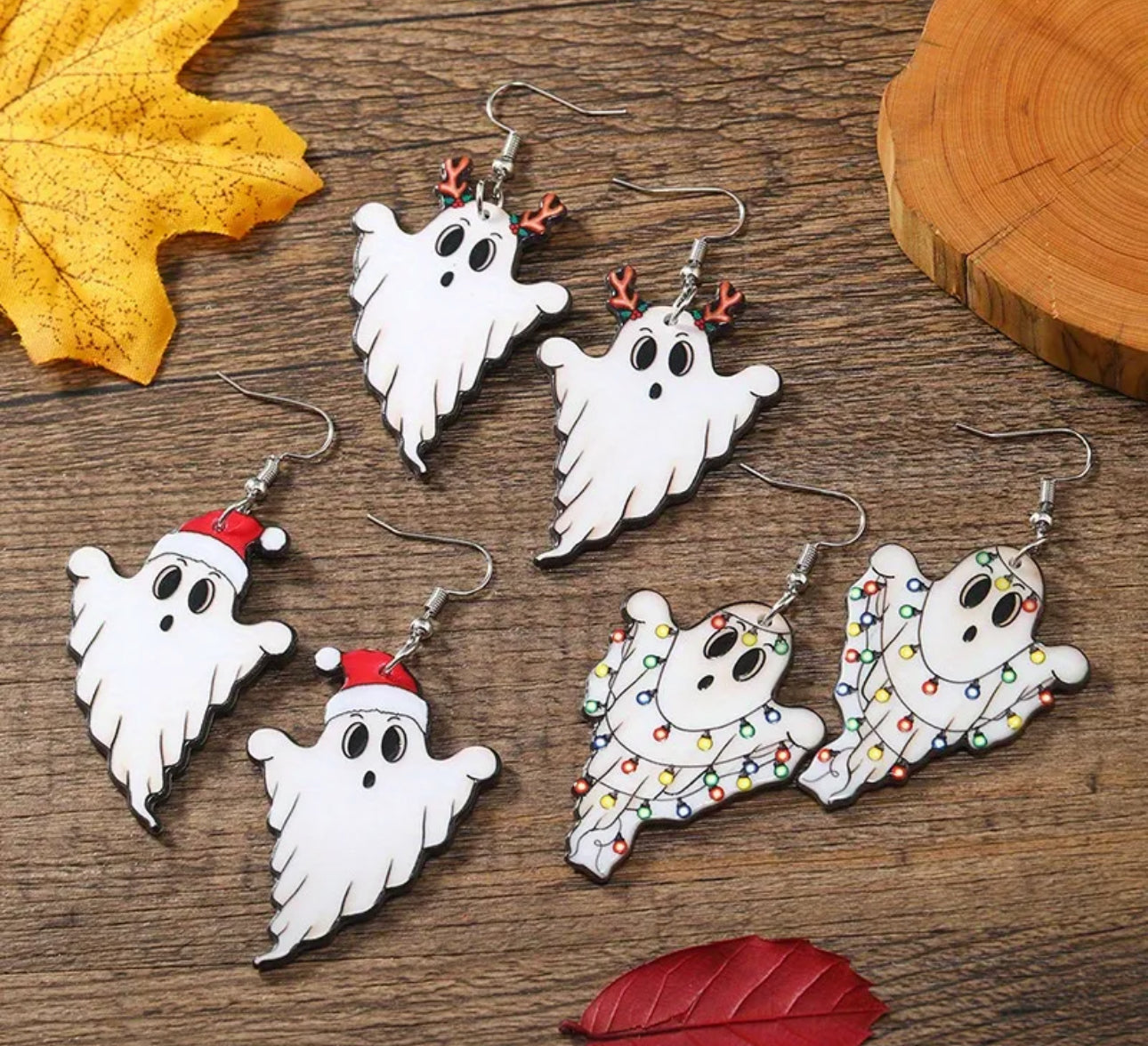 Christmas Ghost Earrings