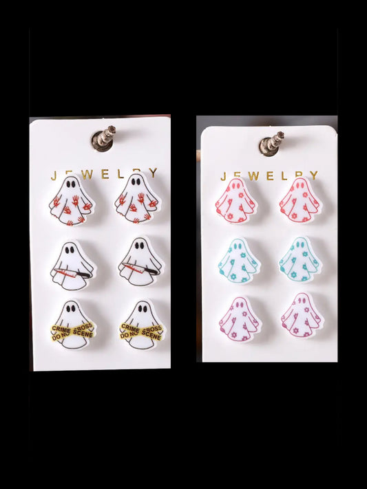 3-Pack Ghost Earrings