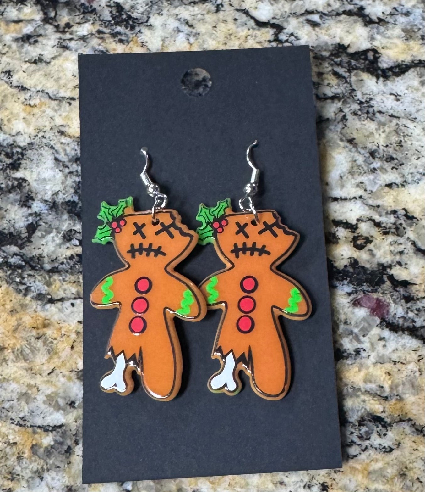 Undead Gingerbread Man Earrings