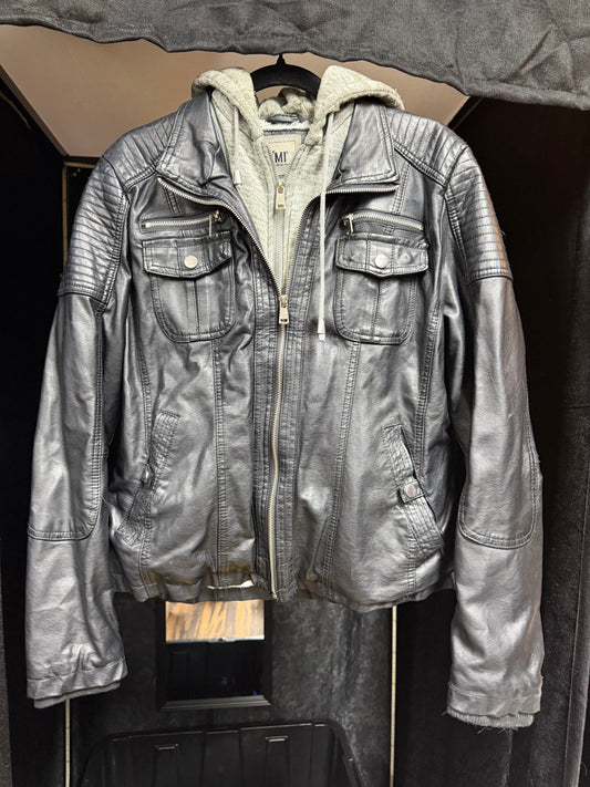YMI Jean/Sweater PU Leather Jacket- Size XL