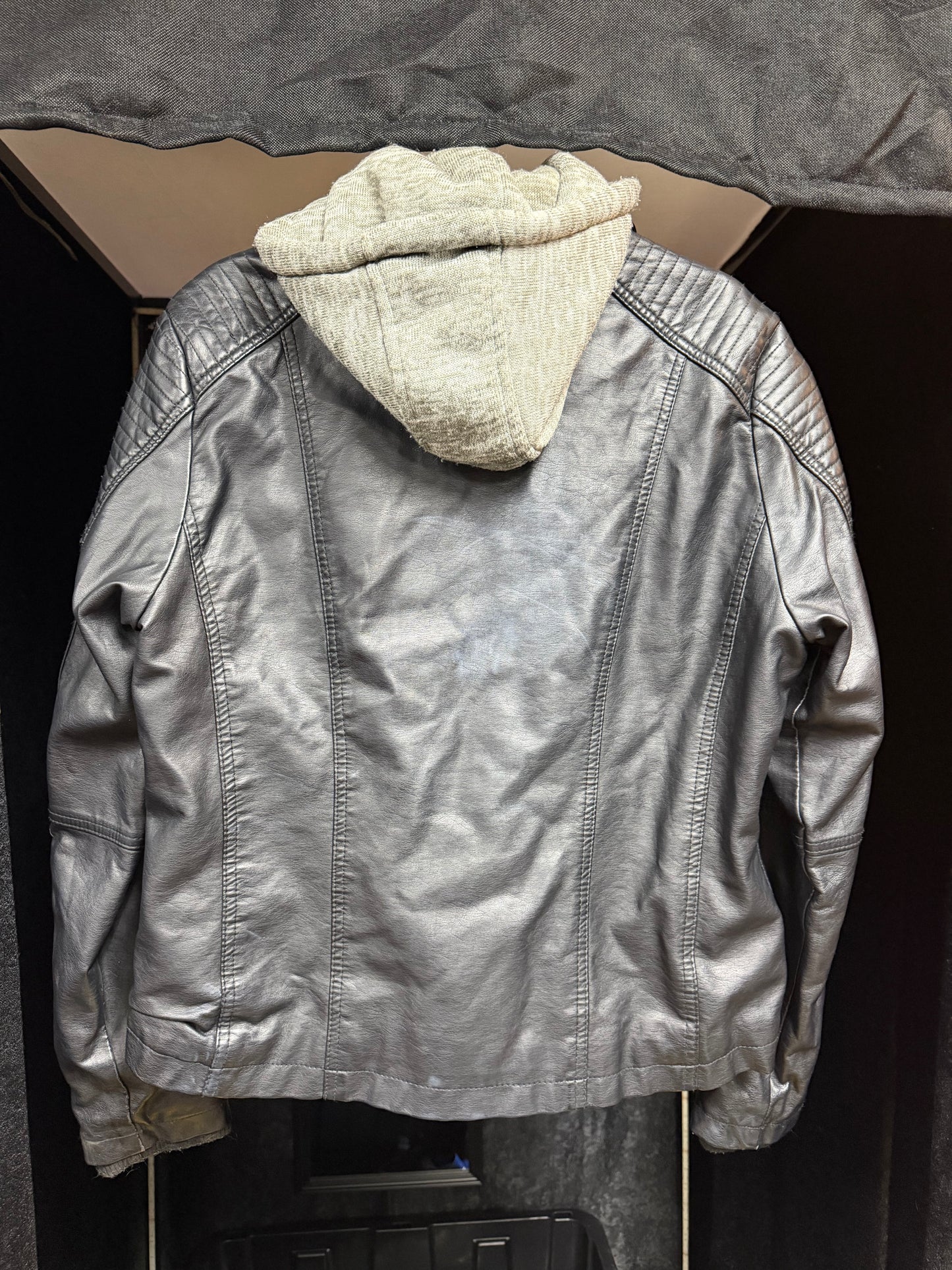 YMI Jean/Sweater PU Leather Jacket- Size XL